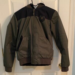 Kids Olive and Black Bomber Jacket
